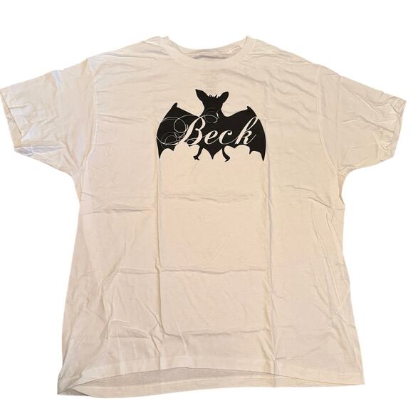 BECK Black Bat Tee in White Size 2XL New without Tag - Picture 2 of 5